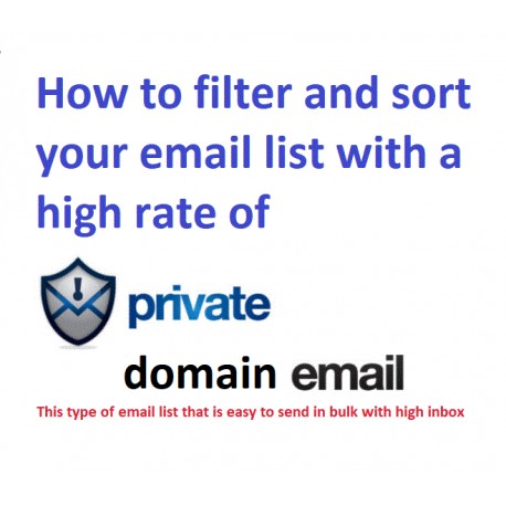 I WILL GUIDE YOU TO FILTER AND SORT YOUR EMAIL LIST WITH A HIGH RATE OF PRIVATE DOMAIN MAIL